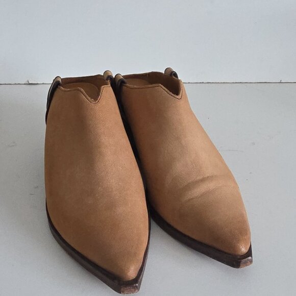 FREE PEOPLE | Marfa Western mules in tan or sand dollar leather Sz 38 - Picture 4 of 7